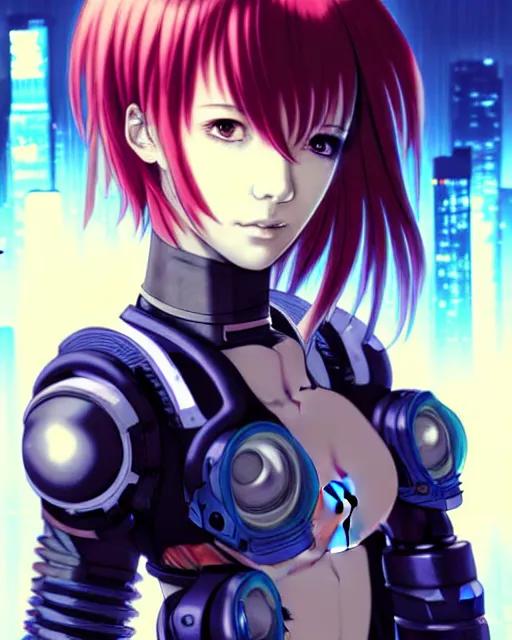 Prompt: portrait Anime Girl cyberpunk cute-fine-face, pretty face, realistic shaded Perfect face, fine details. Anime. Warhammer 40000 cyberpunk realistic shaded lighting by katsuhiro otomo ghost-in-the-shell, magali villeneuve, artgerm, rutkowski Jeremy Lipkin and Giuseppe Dangelico Pino and Michael Garmash and Rob Rey