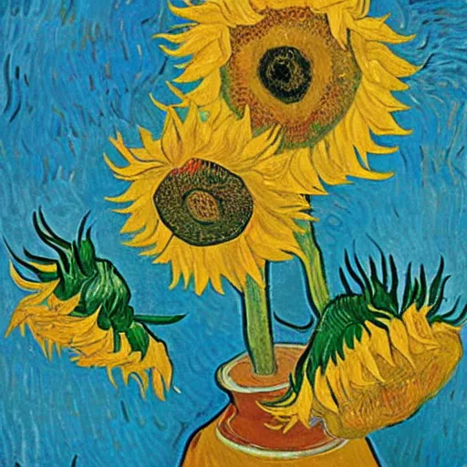 Image similar to sunflowers by van gogh