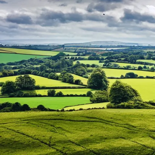 Prompt: The great british countryside en plain air