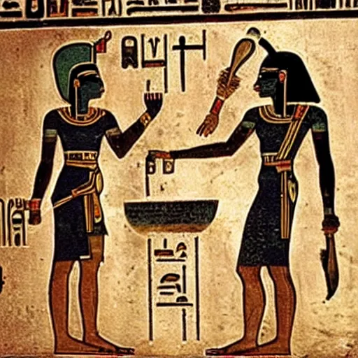 Image similar to ancient Egyptian hieroglyphics fart joke