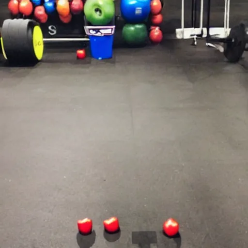 Image similar to an apple doing CrossFit