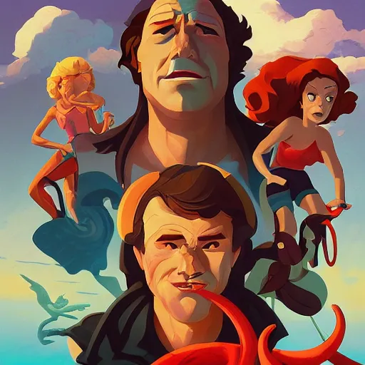 Image similar to face icon stylized minimalist the poseidon adventure 1 9 7 2, loftis, cory behance hd by jesper ejsing, by rhads, makoto shinkai and lois van baarle, ilya kuvshinov, rossdraws global illumination