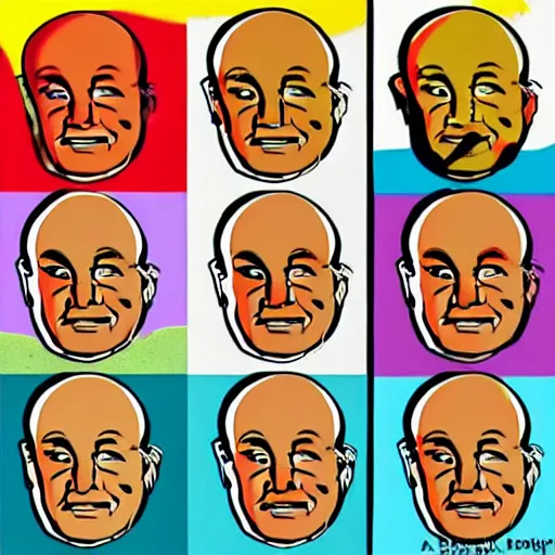 Prompt: Mr. Clean in the style of Andy Warhol