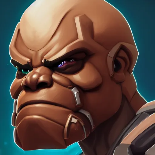 Image similar to a closeup portrait of doomfist from overwatch, art by lois van baarle and loish and ross tran and rossdraws and sam yang and samdoesarts and artgerm and saruei and disney, digital art, highly detailed, intricate, sharp focus, trending on artstation hq, deviantart, unreal engine 5, 4 k uhd image