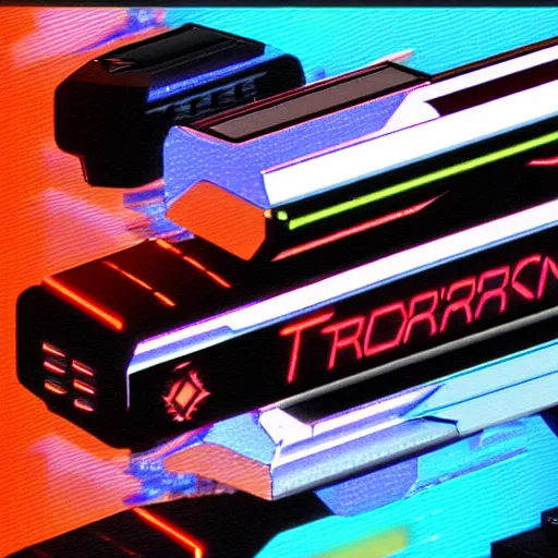 Image similar to A cyberpunk cigar, inspired by Tron, Trending on Artstation, Digital screenshot, 1980s Computer Graphics,