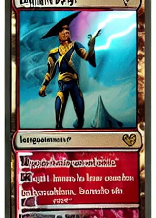 Image similar to Lightnin Bolt, Magic: the Gathering card