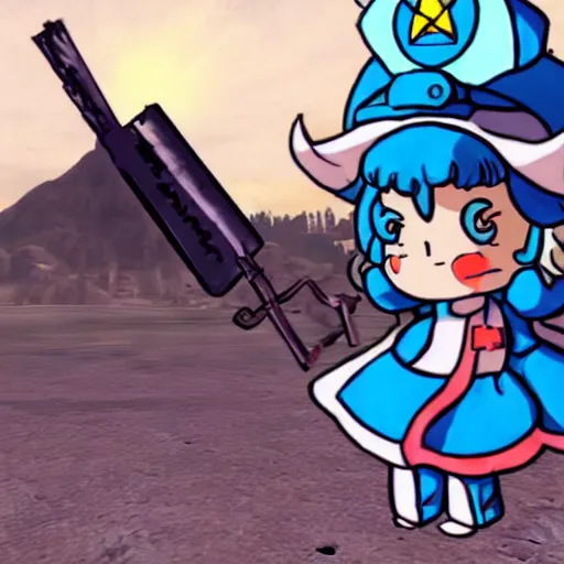 Image similar to fallout new vegas mod featuring cirno from touhou