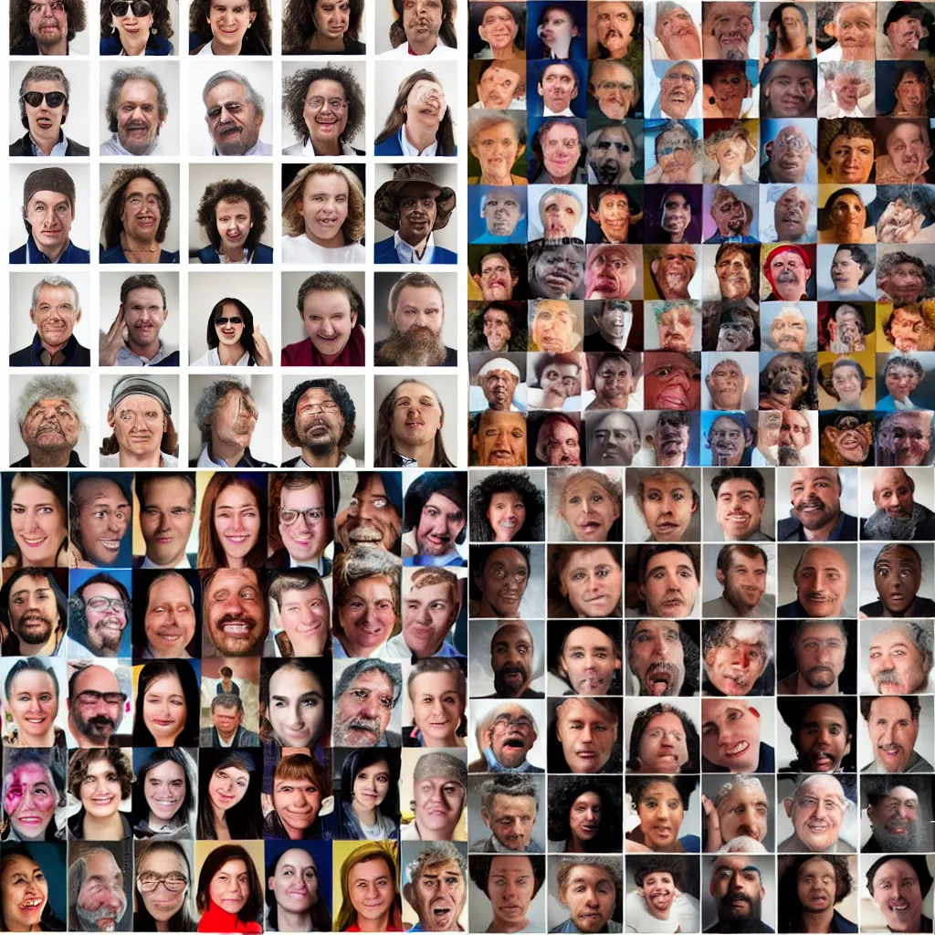 human faces collage