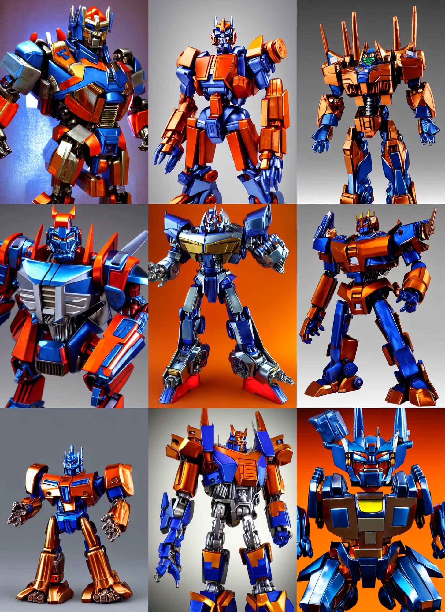 Prompt: dynamic character portrait of chrome optimal optimus from beast wars in robot mode, beast wars, beast wars, transmetal, transmetal ii, transmetal toy, transmetal toys, beast wars toy, beast wars toys, chrome orange and blue color scheme, chromed metal, metallic chrome paint, metallic chrome, metallic paint, chromed plastic, transformers, transformers beast wars