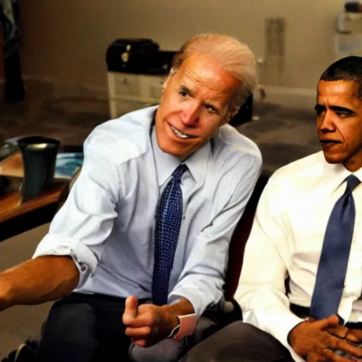 Image similar to joe biden and barack obama in the movie pineapple express