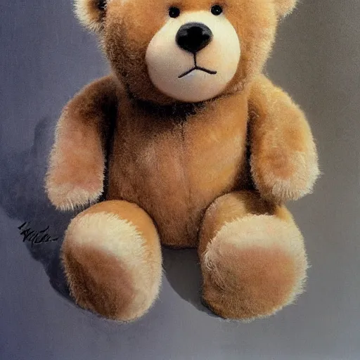 Image similar to fluffy teddy bear by dali