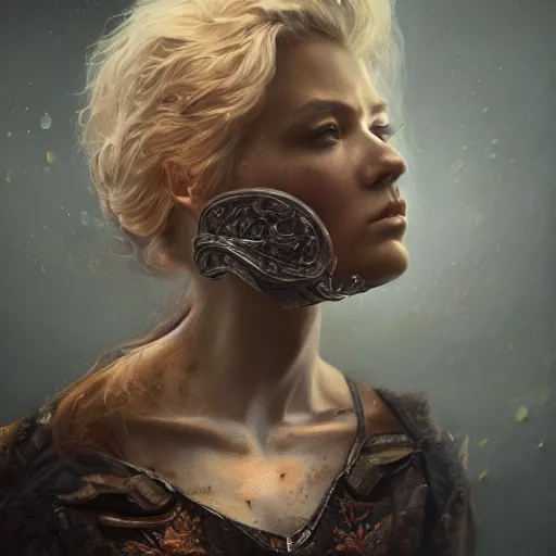 Prompt: hyperrealistic painting of Sanna Marin, d&d, stunning 3d render inspired art by Tim Okamura and Lise Deharme + perfect facial symmetry + dim volumetric lighting, 8k octane beautifully detailed render, post-processing, extremely hyperdetailed, intricate, epic composition, grim yet sparkling atmosphere, cinematic lighting + masterpiece, trending on artstation, very very detailed, masterpiece, stunning