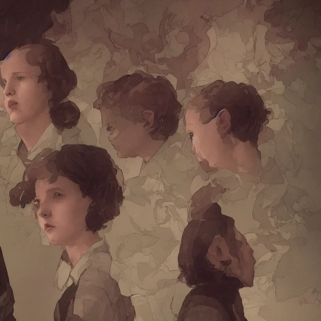 Prompt: A still image of eleven from stranger things season 5, highly detailed, digital painting, artstation, concept art, smooth, sharp focus, illustration, ArtStation, art by artgerm and greg rutkowski and alphonse mucha and J. C. Leyendecker and Edmund Blair Leighton and Katsuhiro Otomo and Geof Darrow and Phil hale and Ashley wood and Ilya repin and Charlie Bowater