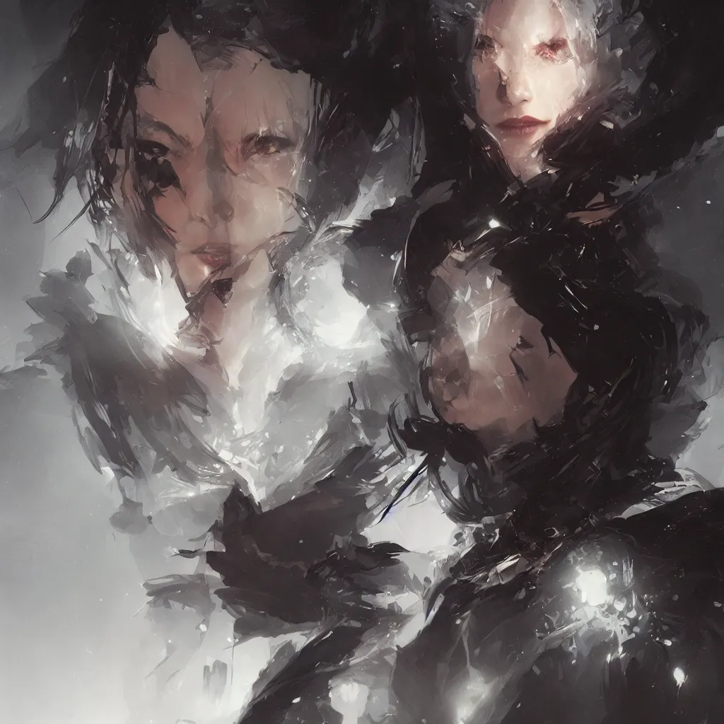 Image similar to portrait of a Dark Sorcerer Woman, dramatic lighting, illustration by Greg rutkowski, yoji shinkawa, 4k, digital art, concept art, trending on artstation