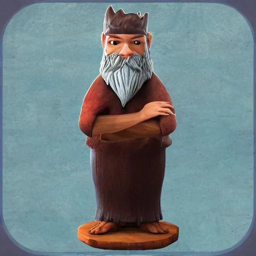 Prompt: river gnome for face profile avatar