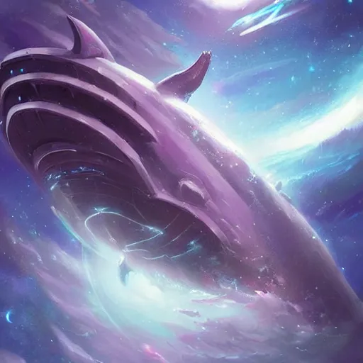 Prompt: space magical whale with multiple eyes, galaxy whale, epic fantasy style art, galaxy theme, eyes!, eyes!, eyes!, eyes, by Greg Rutkowski, hearthstone style art, 99% artistic