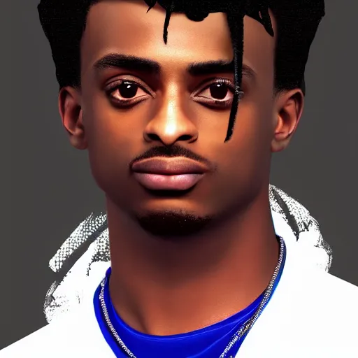 Image similar to playboi carti, photorealistic, detailed face, full body shot, 8 k, hd, neon colors, over saturated colors, wok,