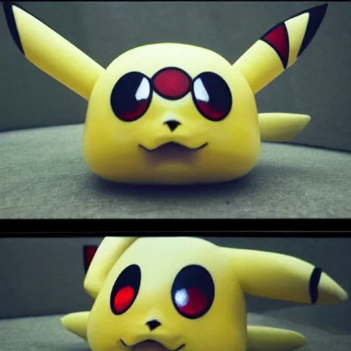 Prompt: an angry pikachu, realistic