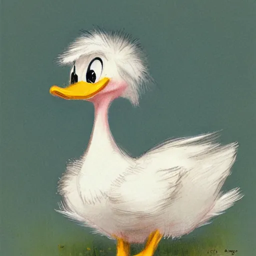 Image similar to daisy duck, by jean - baptiste monge