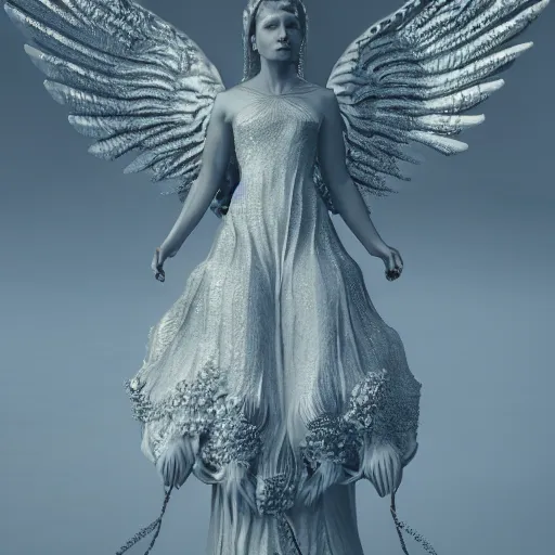 Image similar to the angel queen, 4 k, intricate detailed, jaw dropping, gorgeous, surreal, octane render