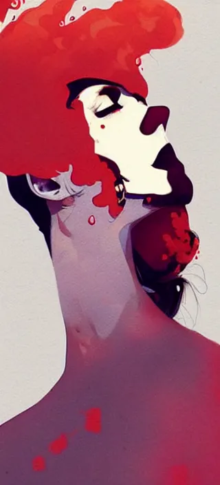 Image similar to lots of swirling, thick smoke drifting from a young woman's open mouth, by conrad roset, dramatic digital art, trending on artstation