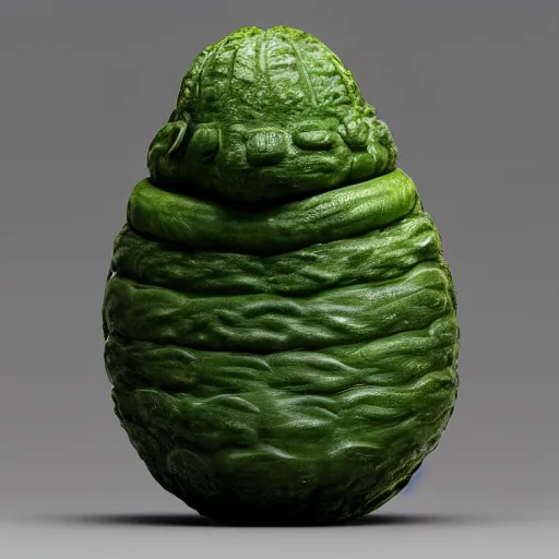 Prompt: hyperrealistic film still of benedict cumberbatch disguised as a giant ( cucumber ) lifeform, stunning 3 d render, inspired by istvan sandorfi & greg rutkowski & unreal engine, perfect symmetry, dim volumetric cinematic lighting, 8 k octane comprehensive render, extremely hyper - detailed, incredibly lifelike attributes, intricate, real flesh texture, masterpiece, artstation, stunning,