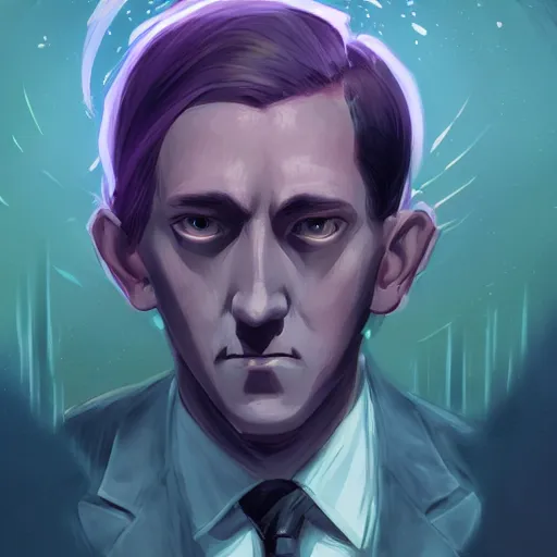 Prompt: a portrait of H.P. Lovecraft playing the part of Cthulhu, ambient lighting, 4k, anime key visual, lois van baarle, ilya kuvshinov, rossdraws, artstation