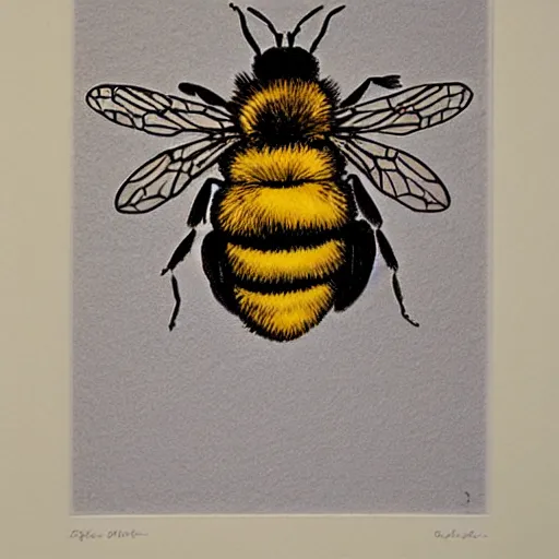 Image similar to bee art in print