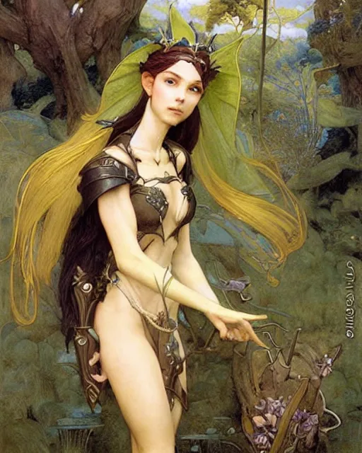 Image similar to a beautiful elf princess by Edgar Maxence and Ross Tran and Michael Whelan and Frank Frazetta