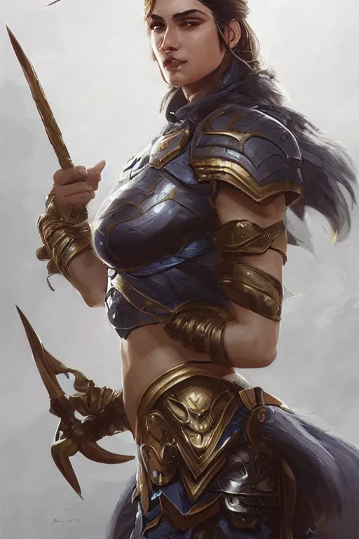 Image similar to amazon valkyrie athena, d & d, fantasy, portrait, highly detailed, headshot, digital painting, trending on artstation, concept art, sharp focus, illustration, art by artgerm and greg rutkowski and magali villeneuve