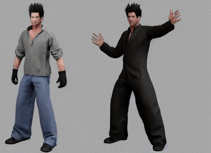 Image similar to 3 d model of zak bagans character in fighting game, stylized 3 d graphics, hdr, ultra graphics, ray tracing, 4 k image