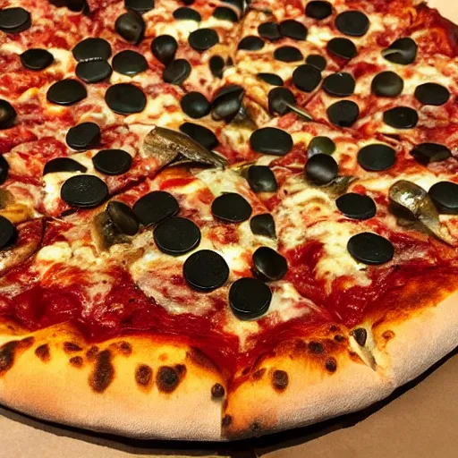 Prompt: a close up shot of a new york style pizza with a big black cockroach, extremely realistic, very crisp details, photo realistic, trending on instagram, soft colors