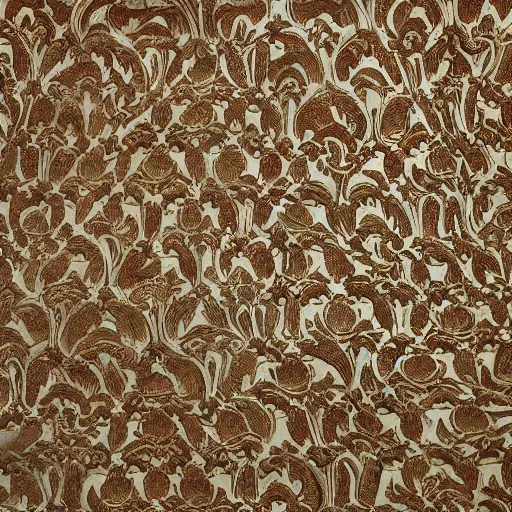 Image similar to damask with floral sprigs, italy, baroque, 1 6 0 0 - 1 6 5 0, silk two - tone damask