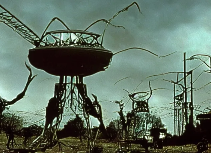 Prompt: scene from the 1979 science fiction film The War Of The Worlds