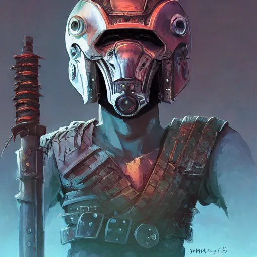 Image similar to cyberpunk viking helmet mask warrior goddess robot ninja fantasy, art gta 5 cover, official fanart behance hd artstation by jesper ejsing, by rhads, makoto shinkai and lois van baarle, ilya kuvshinov, ossdraws