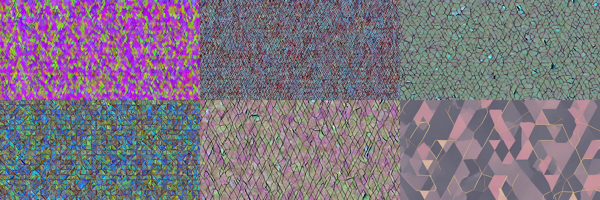 Prompt: hexagonal and triangular tessellation that repeats infinitely, 2-dimensional translational symmetry, wallpaper group, colored marble