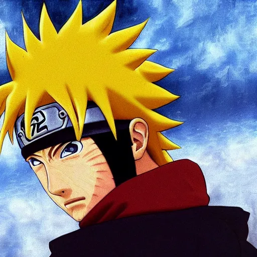 Prompt: Renaissance painting of Naruto Uzumaki from the anime Naruto