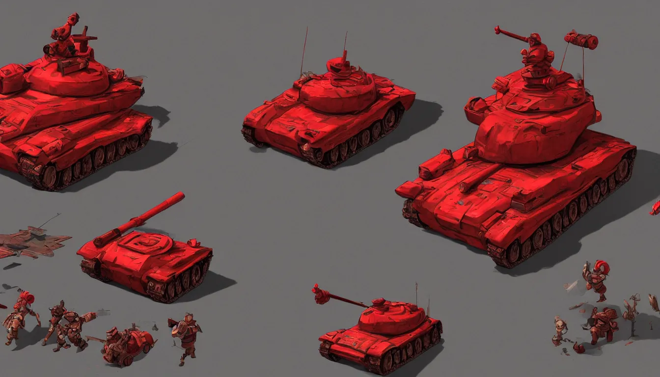 Image similar to Red Alert 2 Tank, trending on artstation