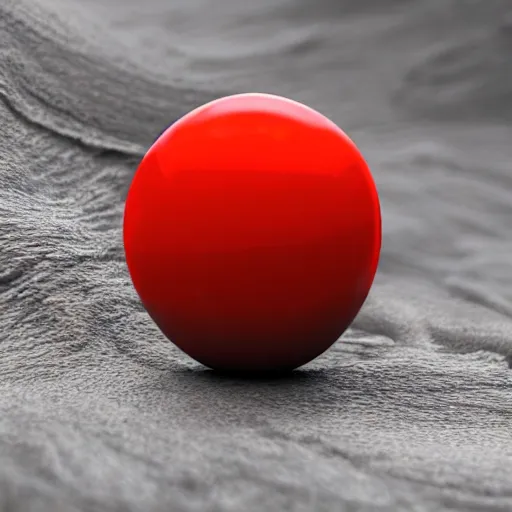 Prompt: realistic highly detailed elegant red volcanic sphere slime in a active volcano