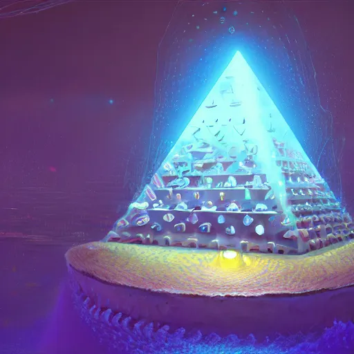 Prompt: googles, pyramid, floating, rbc, radiolaria, protophyta, microorganisms, center frame, symmetric, rim light, marine microbiology, bioluminescence, electric, fur, soft, concept art, intricate details, highly detailed, colorful, photorealistic, disney pixar, octane render, iridescent, anime, 8 k