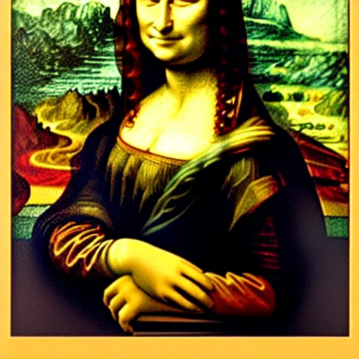 Image similar to mona lisa, by vincent willem van gogh, - h 7 6 8