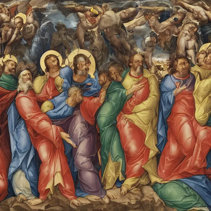 Image similar to the moment at which the unity and the trinity separated, creating the false christian god