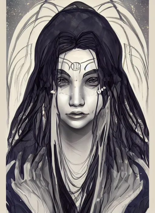 Prompt: the Goddess of Depression, detailed digital art, trending on Artstation