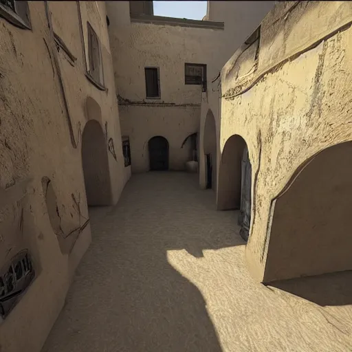 Prompt: dust 2 in real life