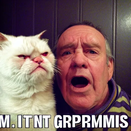 Image similar to i am not grumpy