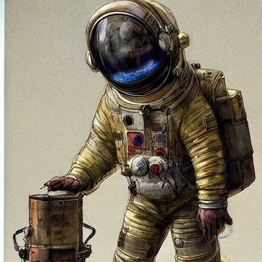 Prompt: (((boy in a retro space suit))) . muted colors. by Jean-Baptiste Monge !!!!!!!!!!!!!!!!!!!!!!!!!!!!!!!!!!!!!!!!