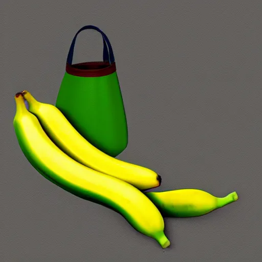 Image similar to a banana with a green backpack, photorealistic, 8 k