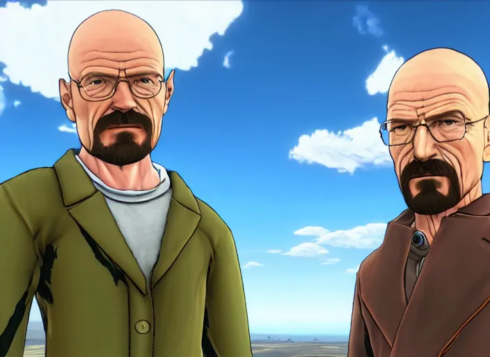 Image similar to Walter White in Jojo: Eyes Of Heaven, videogame screenshot