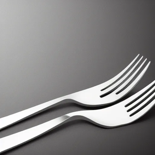 Prompt: gamer fork and knife set by razor, photorealistic, 4k, black background