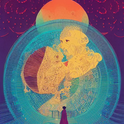 Image similar to illustration of love tenderby Victo Ngai and James Gilleard and Bruce Pennington